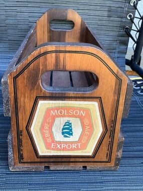 Molson Export Beer Wooden Vintage Crate 1981 North Columbia Trading Co